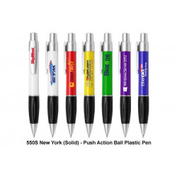 550S New York (Solid) - Push Action Ball Plastic Pen, Promotional Gifts, Promotional Gift, Singapore